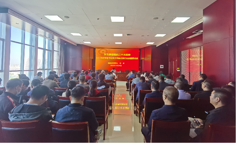 紧跟核心强忠诚 在深学细悟中坚定信仰信念 ——爱游戏平台 - 官网ID注册_ | 会员账号平台中心负责人汪洋同志为全体党员讲授主题教育专题党课